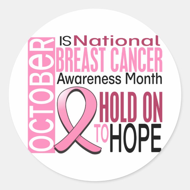 Breast Cancer Awareness Month Ribbon I2 1.4 Classic Round Sticker (Front)