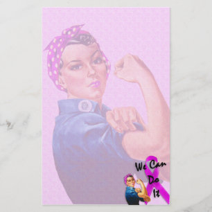 Breast Cancer Awareness Month, Rosie the Riveter Stationery