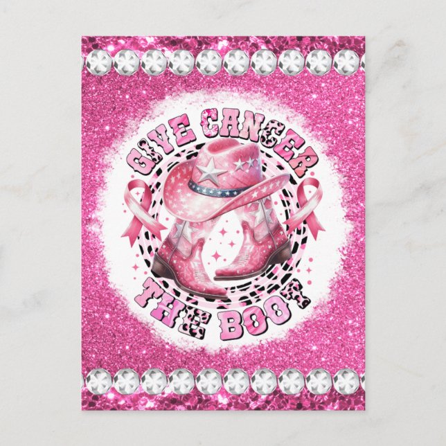 Breast cancer awareness month survivor pink woman postcard (Front)
