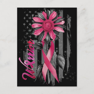 Breast cancer awareness month survivor warrior postcard