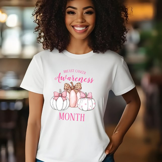 Breast Cancer Awareness Month  T-Shirt (Pink Pumpkin Breast Cancer Awareness Month T-shirt)
