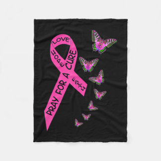 Breast Cancer Awareness Month Women Religious Butt Fleece Blanket