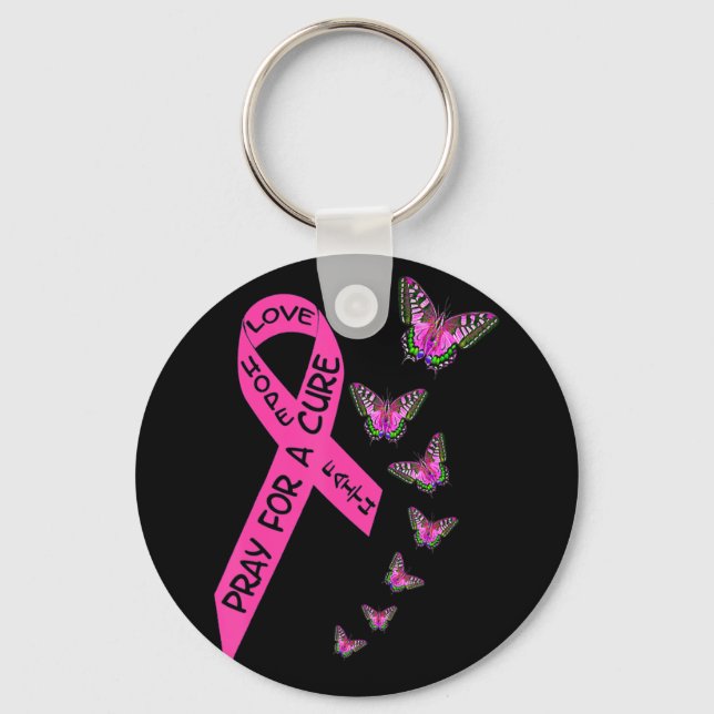Breast Cancer Awareness Month Women Religious Butt Key Ring (Front)