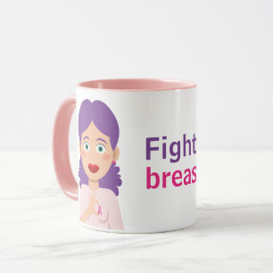 Breast cancer awareness mug