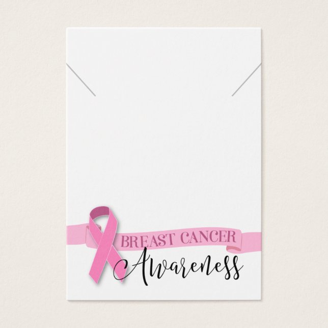 Breast Cancer Awareness Necklace Display Card (Front)