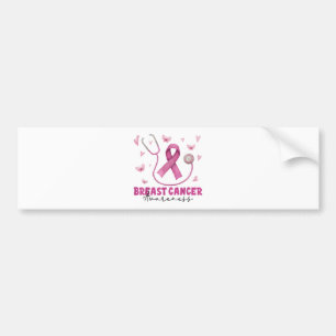 Breast Cancer Awareness Nurse Scrub Bumper Sticker
