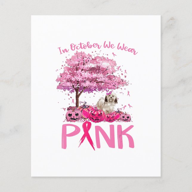 Breast Cancer Awareness October We Wear Pink With Flyer (Front)