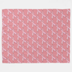 Breast Cancer Awareness Pattern Fleece Blanket
