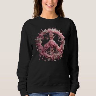 Breast Cancer Awareness Peace Sign Sweatshirt