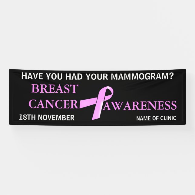 Breast Cancer Awareness | Personalise Banner (Horizontal)