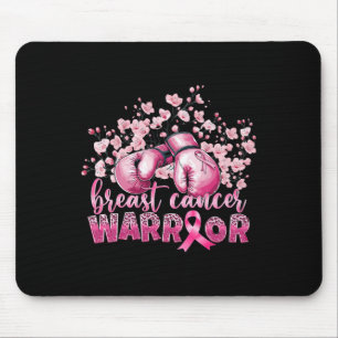 Breast Cancer Awareness Pink Boxing Gloves Warrior Mouse Pad