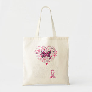 Breast Cancer Awareness Pink Butterfly Heart I'm A Tote Bag