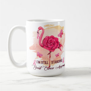BREAST CANCER AWARENESS PINK FLAMINGO COFFEE MUG
