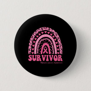 Breast Cancer Awareness Pink Rainbow Breast Cancer 6 Cm Round Badge