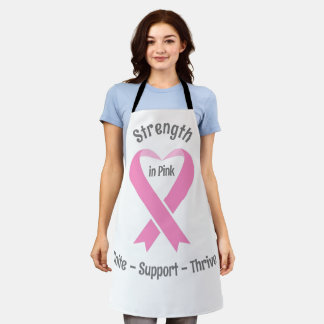 Breast Cancer Awareness Pink Ribbon Apron