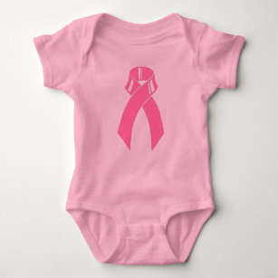 Breast Cancer Awareness pink ribbon Baby Bodysuit