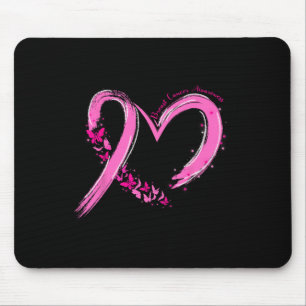 Breast Cancer Awareness Pink Ribbon Butterfly Supp Mouse Pad
