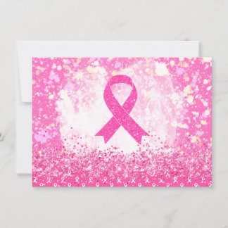 Breast Cancer Awareness Pink Ribbon  Card