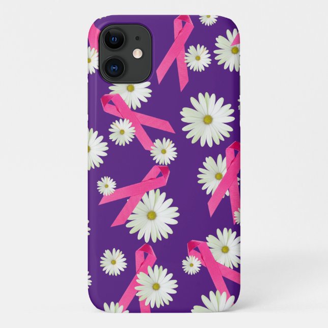 Breast Cancer Awareness pink ribbon Case-Mate iPhone Case (Back)