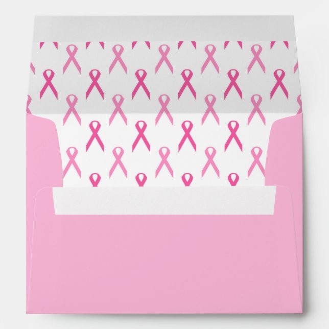 Breast Cancer Awareness Pink Ribbon  Envelope (Back (Bottom))