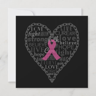 Breast cancer,awareness,pink ribbon flat card