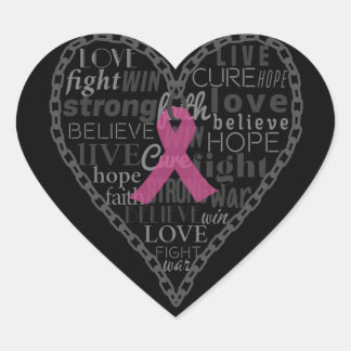 Breast cancer,awareness,pink ribbon,hope,believe heart sticker