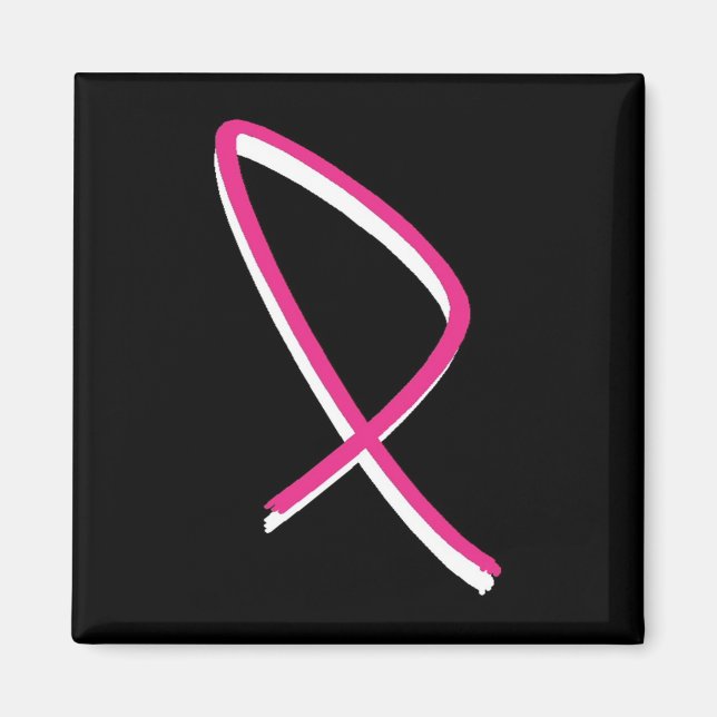 Breast Cancer Awareness Pink Ribbon I Magnet (Front)
