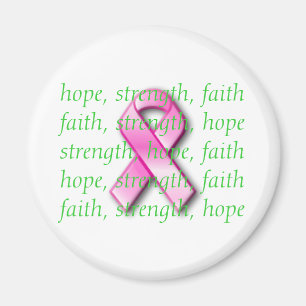 Breast Cancer Awareness Pink Ribbon Magnet