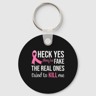 Breast Cancer Awareness Pink Ribbon Mom Women Surv Key Ring