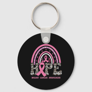 Breast Cancer Awareness Pink Ribbon Month Support Key Ring
