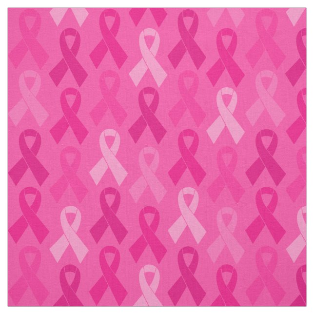 Breast Cancer Awareness Pink Ribbon Pattern Fabric (Swatch)