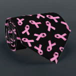 Breast Cancer Awareness Pink Ribbon Pattern Tie<br><div class="desc">Pink ribbon. Breast cancer awareness sign. Seamless pattern. Custom background colour.</div>