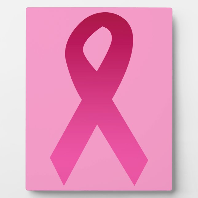 Breast cancer awareness pink ribbon plaque (Front)