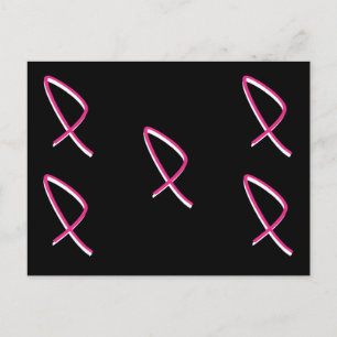 Breast Cancer Awareness Pink Ribbon Postcard