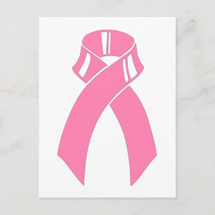 Breast Cancer Awareness pink ribbon Postcard