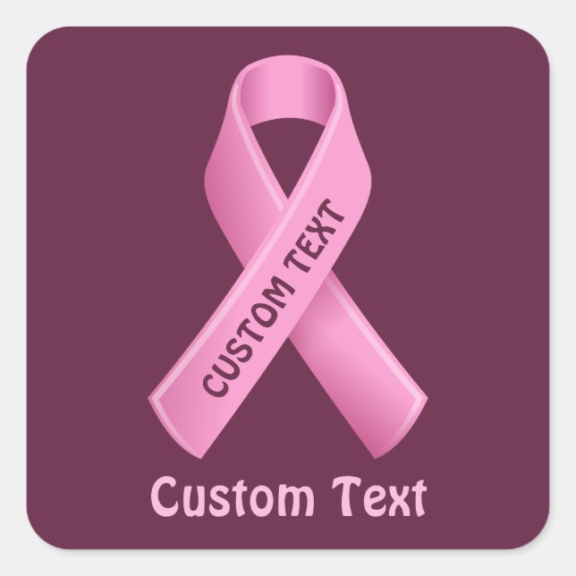 Breast Cancer Awareness Pink Ribbon Sticker (Front)