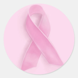 Breast cancer awareness pink ribbon sticker sheet