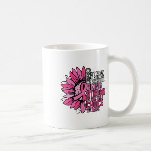 Breast Cancer Awareness Pink Ribbon Sunflower Coffee Mug
