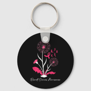 Breast Cancer Awareness Pink Ribbon Support Gift Key Ring