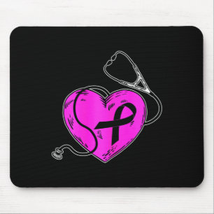 Breast Cancer Awareness Pink Ribbon Survivor Gift Mouse Pad