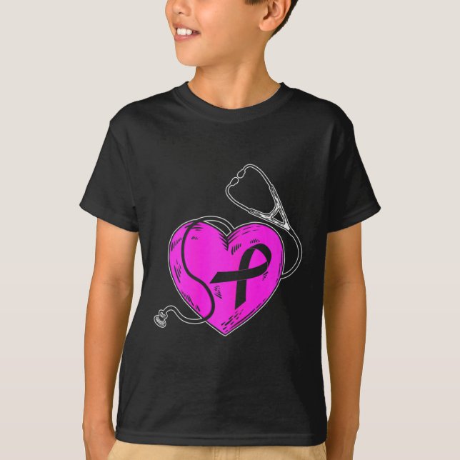 Breast Cancer Awareness Pink Ribbon Survivor Gift  T-Shirt (Front)