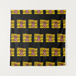 Breast Cancer Awareness Pink Ribbon Survivor Tapestry
