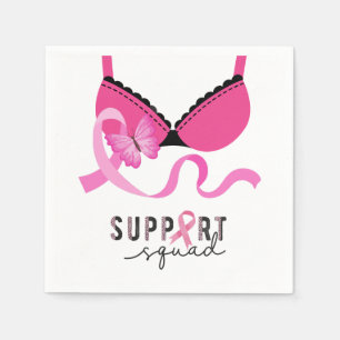 Breast Cancer Awareness Pink ribbon themed Napkin