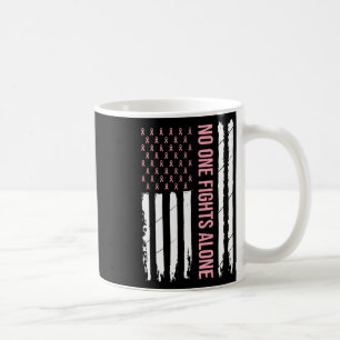 Breast Cancer Awareness Pink Ribbon Usa American F Coffee Mug