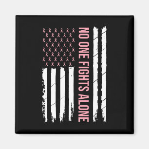 Breast Cancer Awareness Pink Ribbon Usa American F Magnet