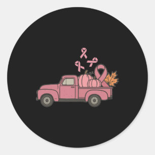 Breast Cancer Awareness Pink Shirt Boys Women Men Classic Round Sticker