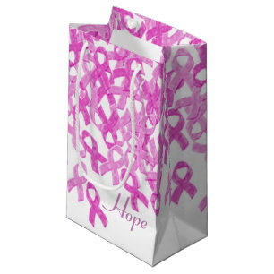 Breast Cancer Awareness Pink Velvet Ribbon Bag