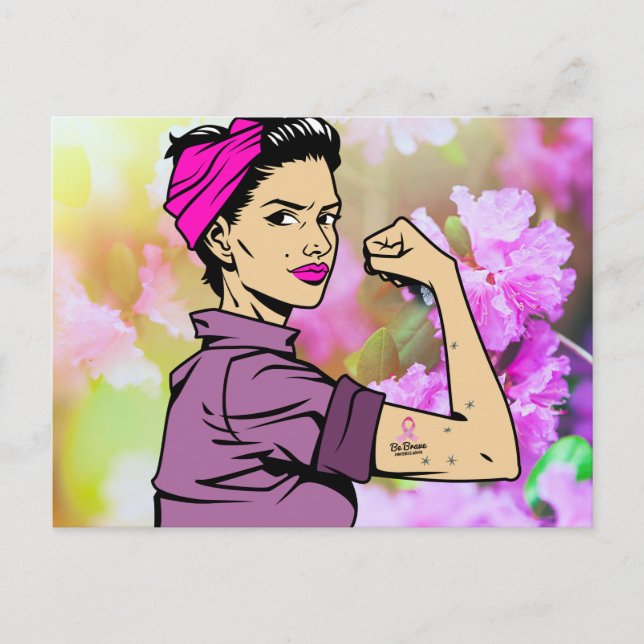 breast cancer awareness / quotes / support / gift  postcard (Front)