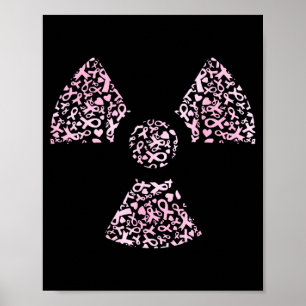 Breast Cancer Awareness Radiation Symbol Mgraphy Poster