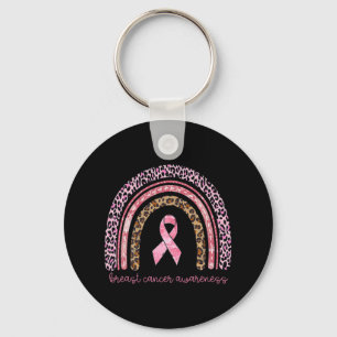 Breast Cancer Awareness Rainbow In October We Wear Key Ring